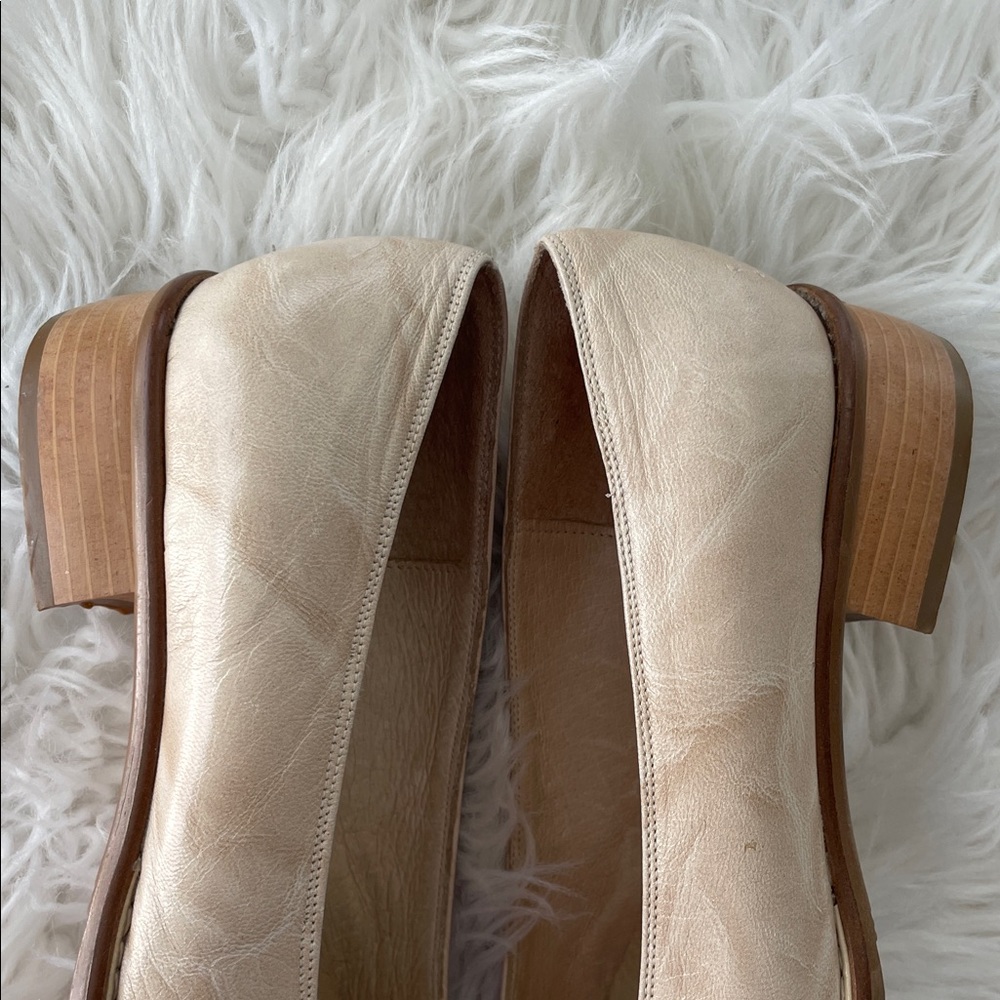 Vintage Roberto Capucci Shoes Leather Designer Shoes Size 6B Cream brown Color - Picture 8 of 13